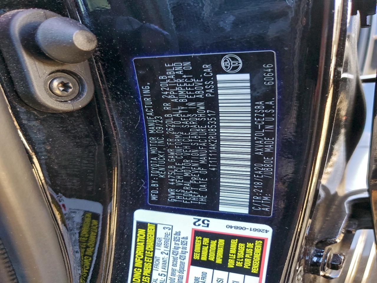 2024 TOYOTA CAMRY SE NIGHT SHADE photo 12