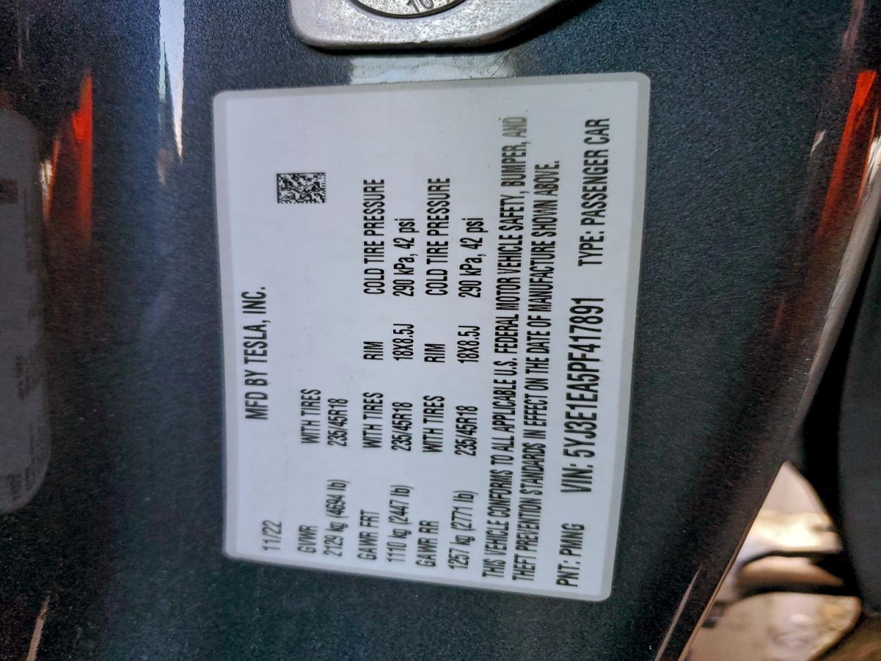 2023 TESLA MODEL 3 photo 23