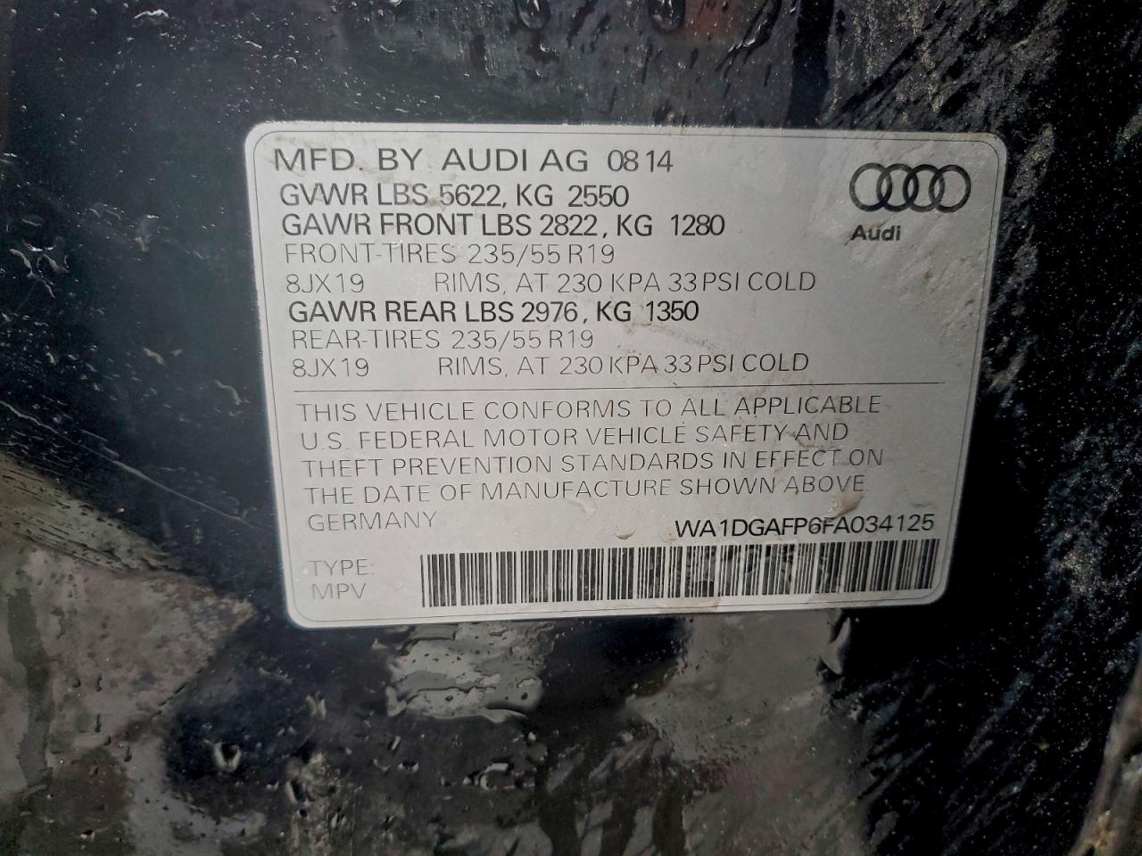 2015 AUDI Q5 PREMIUM PLUS photo 13