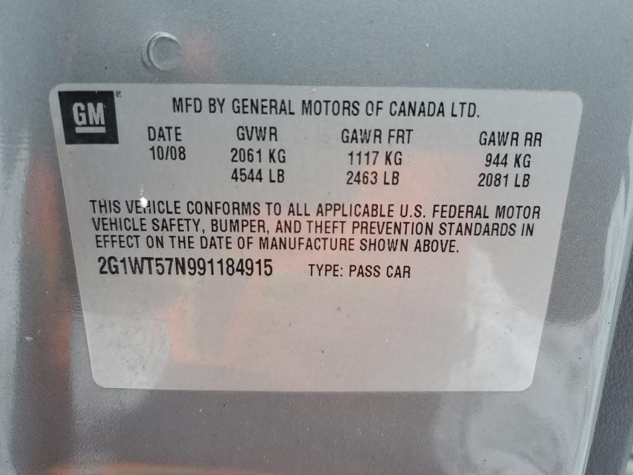 2009 CHEVROLET IMPALA 1LT photo 12