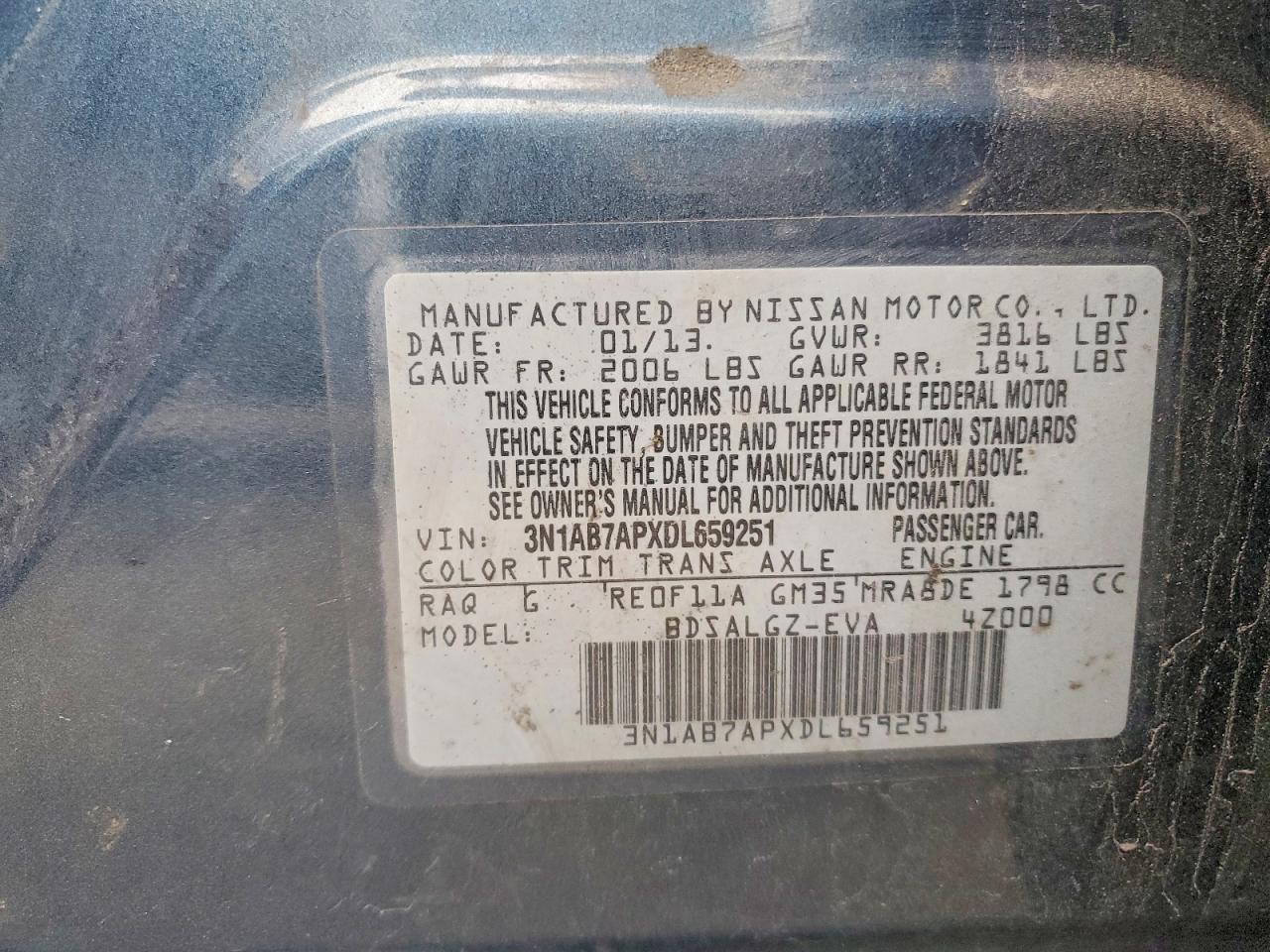 2013 NISSAN SENTRA S photo 12