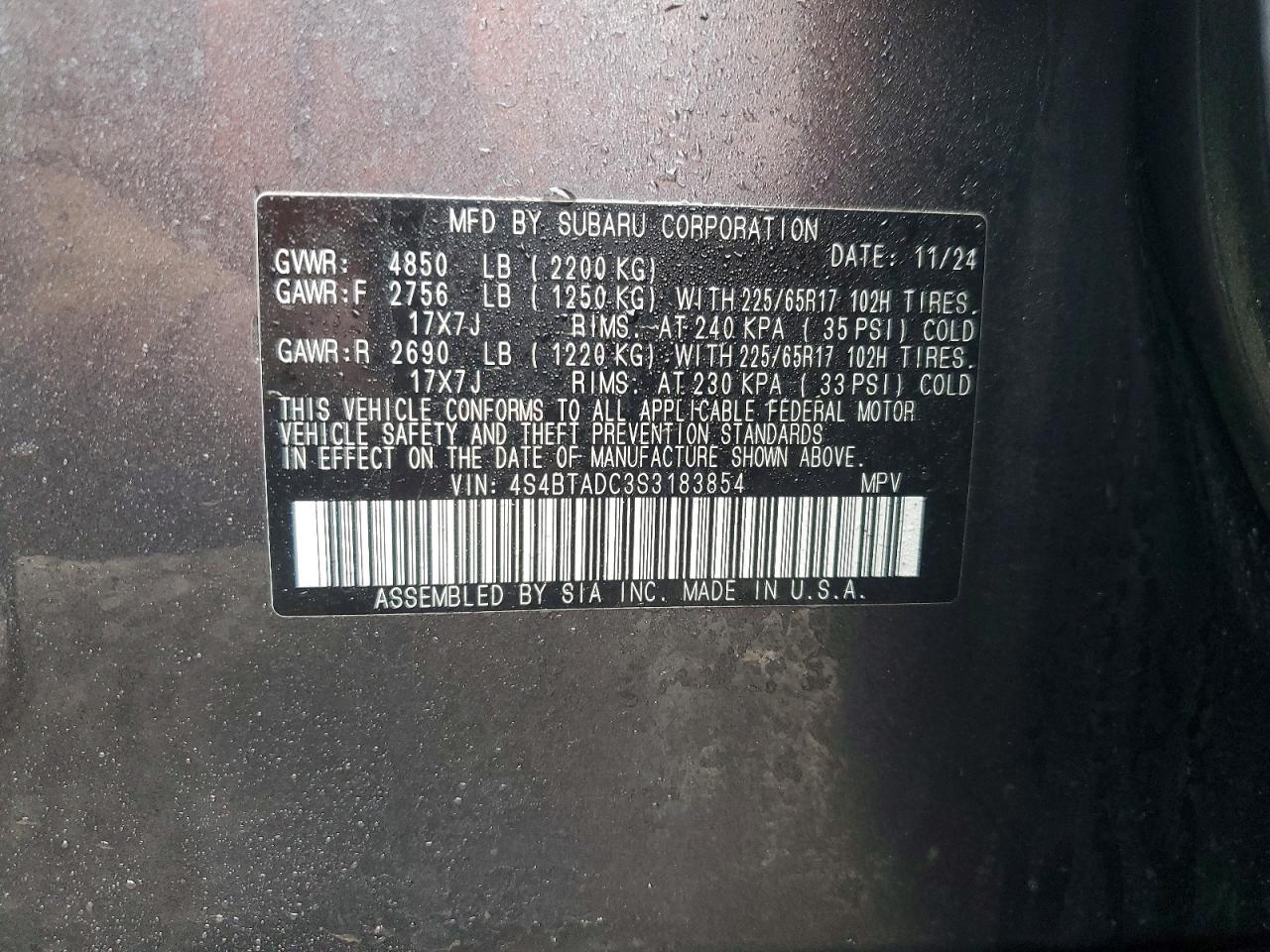 2025 SUBARU OUTBACK PREMIUM photo 12