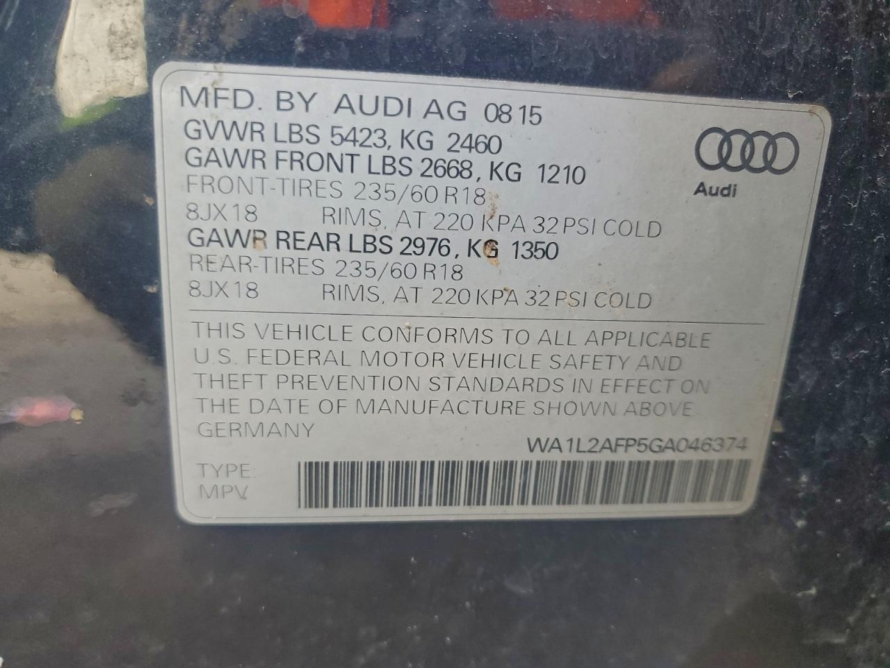 2016 AUDI Q5 PREMIUM PLUS photo 13