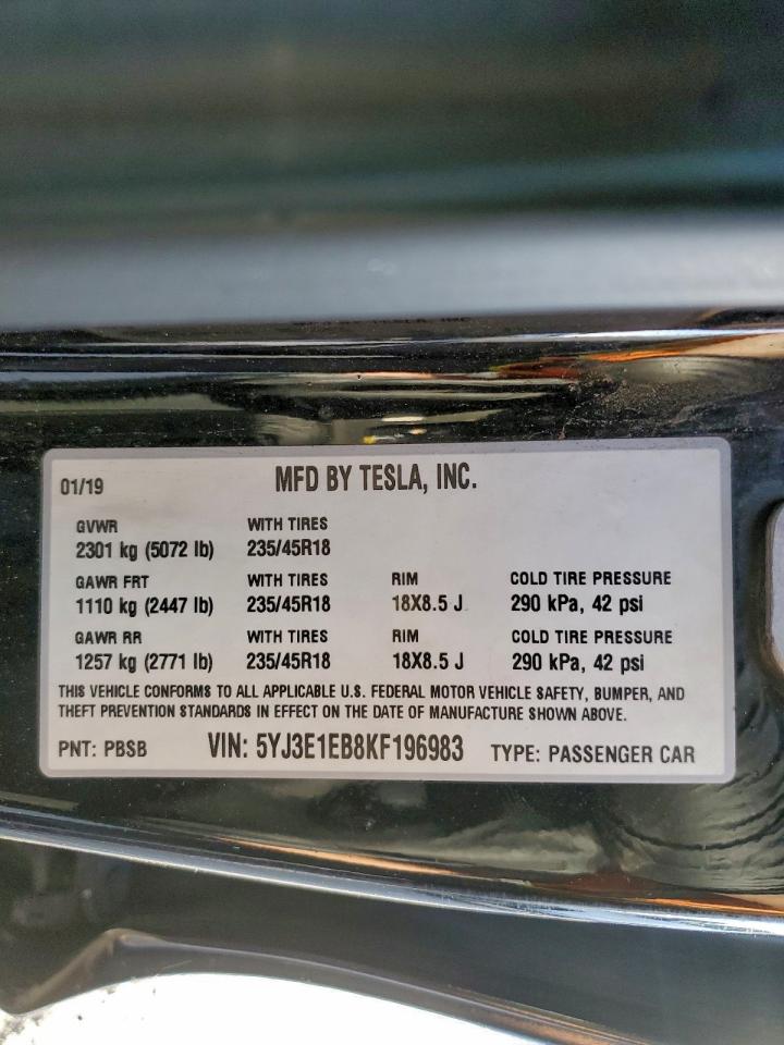 2019 TESLA MODEL 3 photo 23