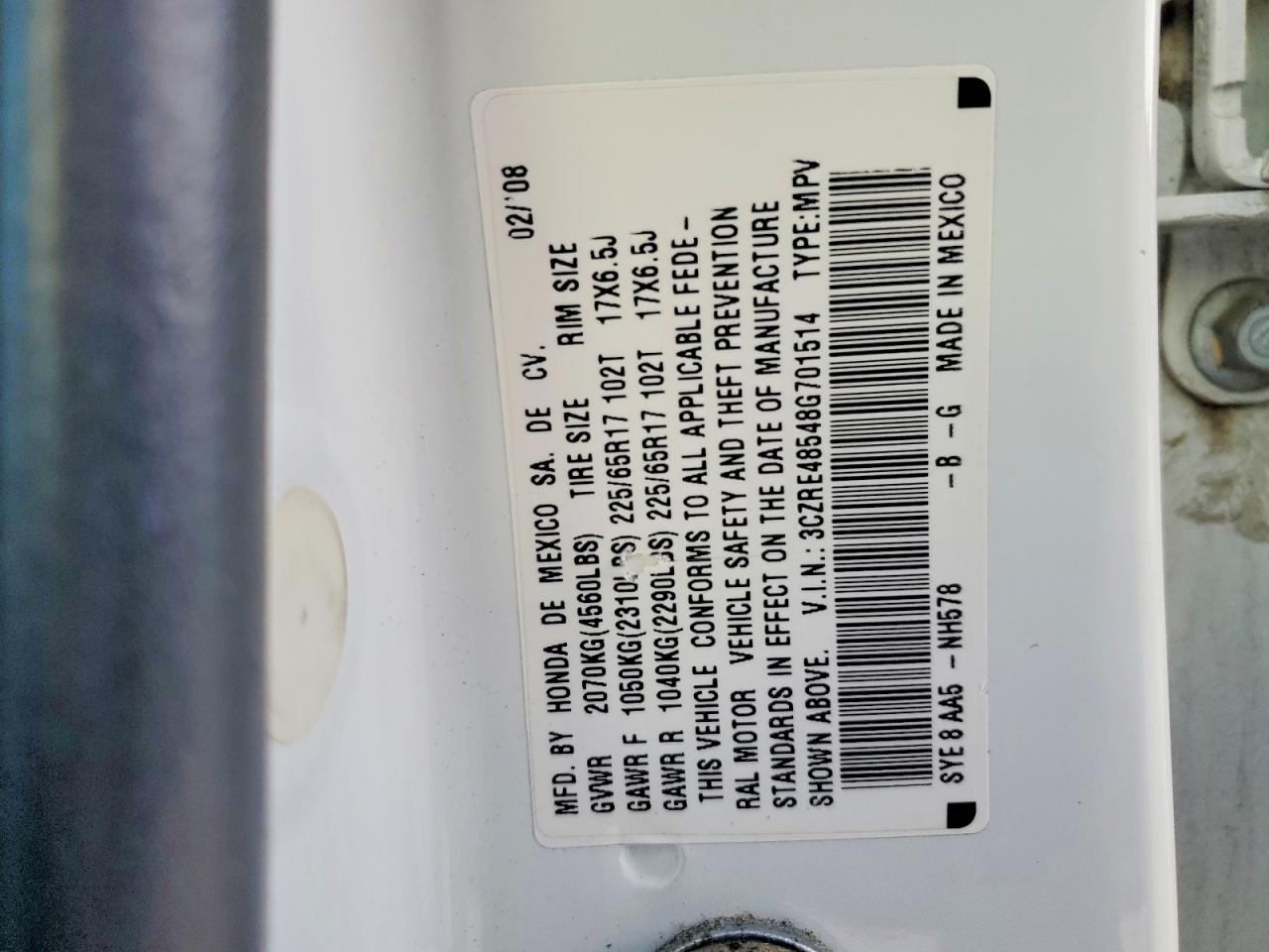 2008 HONDA CR-V EX photo 13