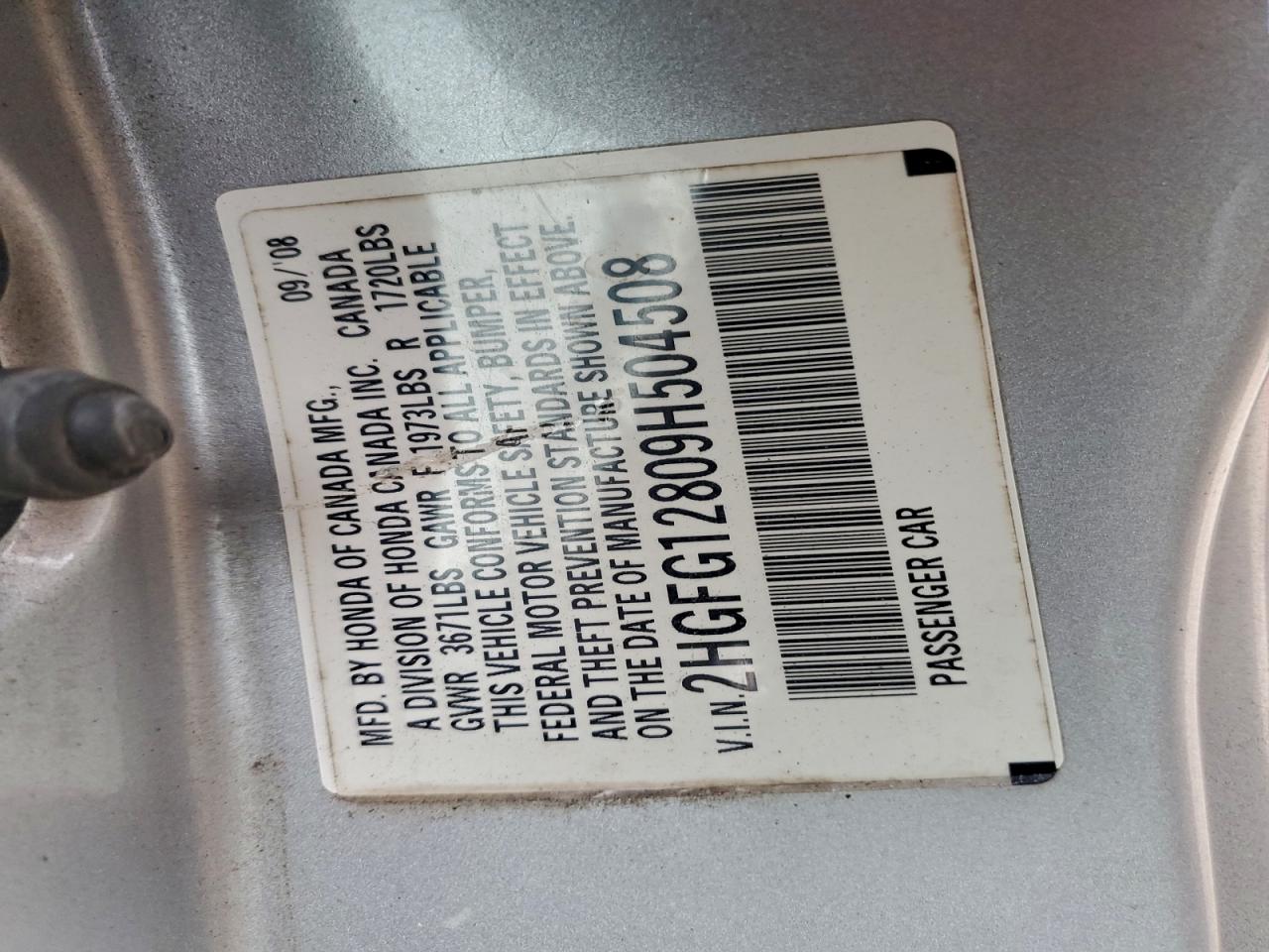 2009 HONDA CIVIC EX photo 12