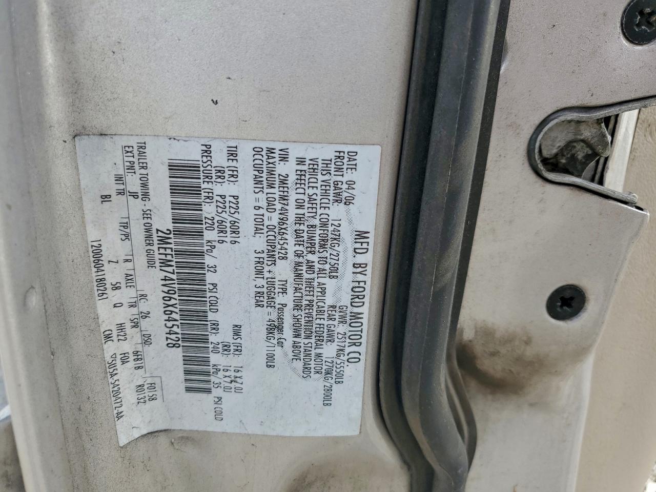 2006 MERCURY GRAND MARQUIS GS photo 12