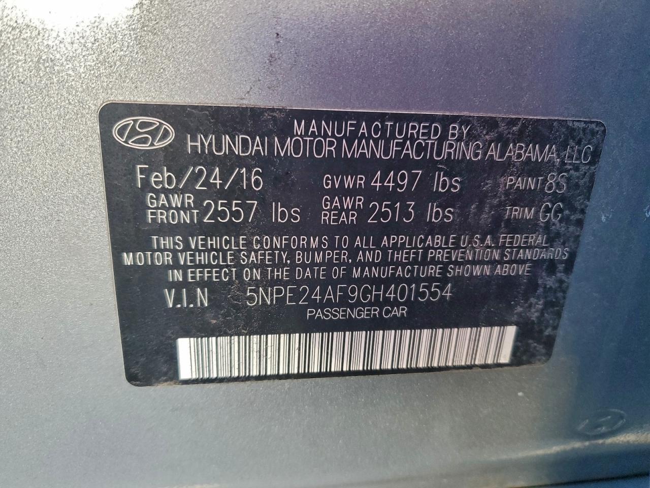 2016 HYUNDAI SONATA SE photo 34