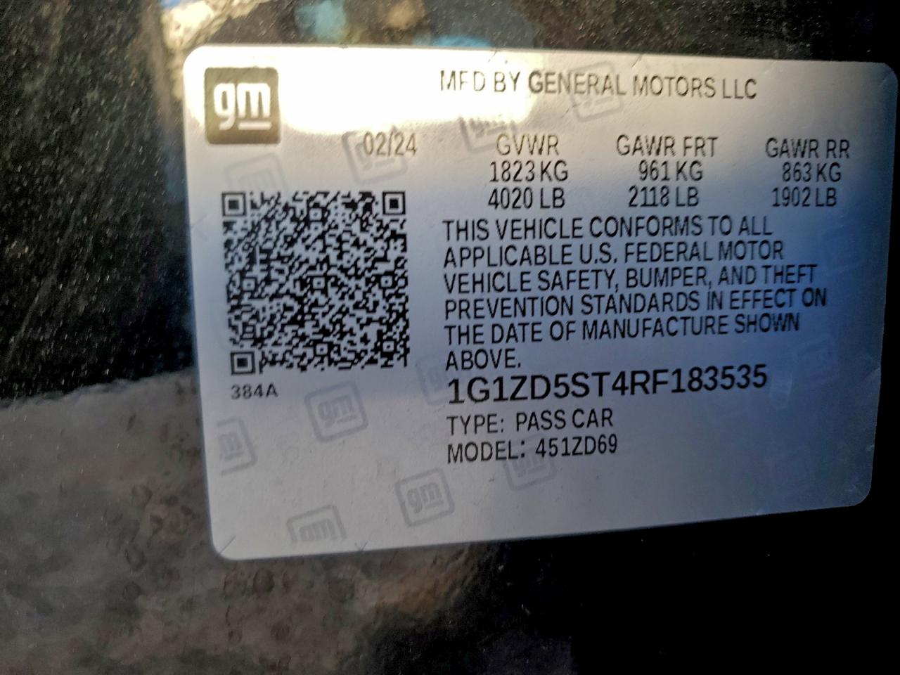 2024 CHEVROLET MALIBU LT photo 12
