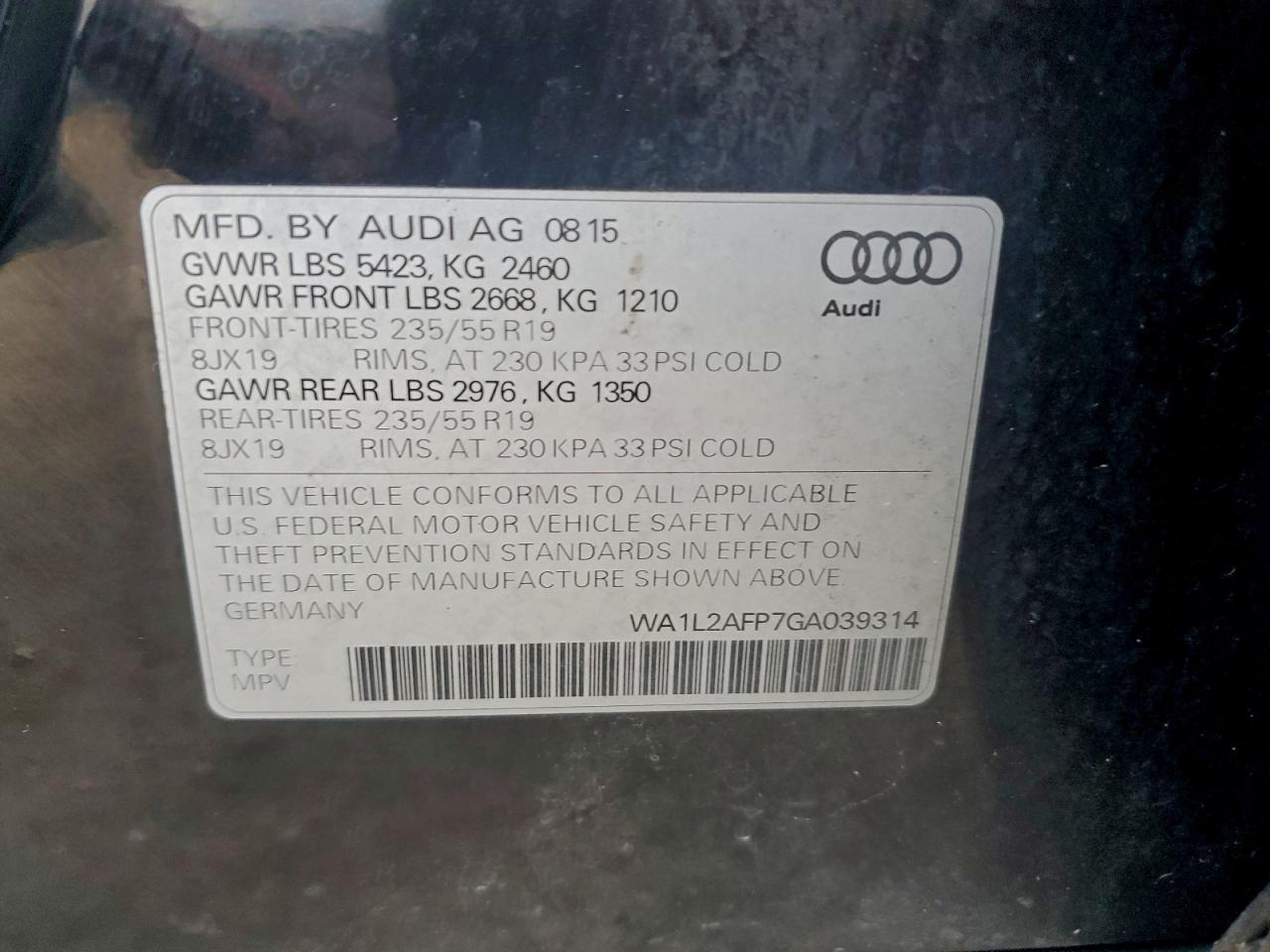 2016 AUDI Q5 PREMIUM PLUS photo 13
