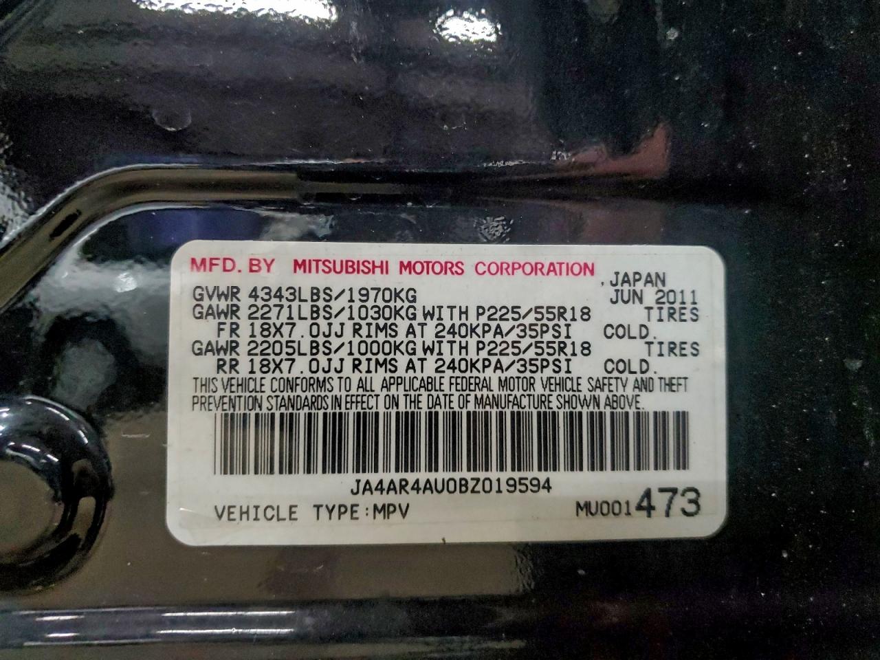 2011 MITSUBISHI OUTLANDER SPORT SE photo 13