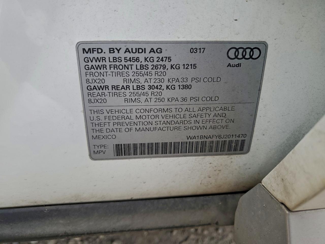 2018 AUDI Q5 PREMIUM PLUS photo 13