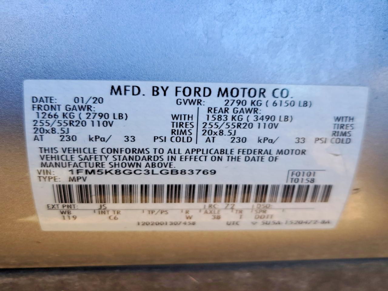 2020 FORD EXPLORER ST photo 12
