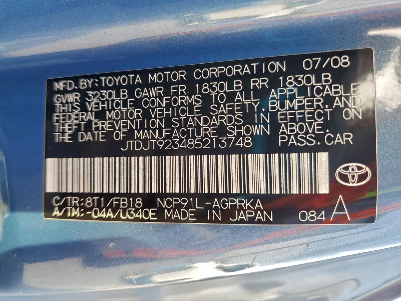 2008 TOYOTA YARIS photo 12