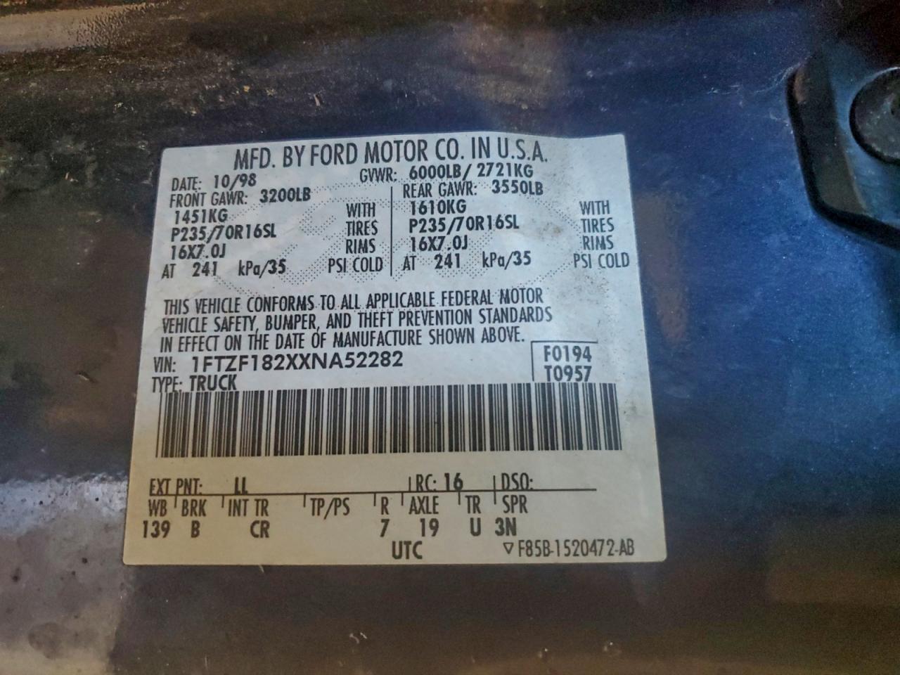 1999 FORD F150 photo 12
