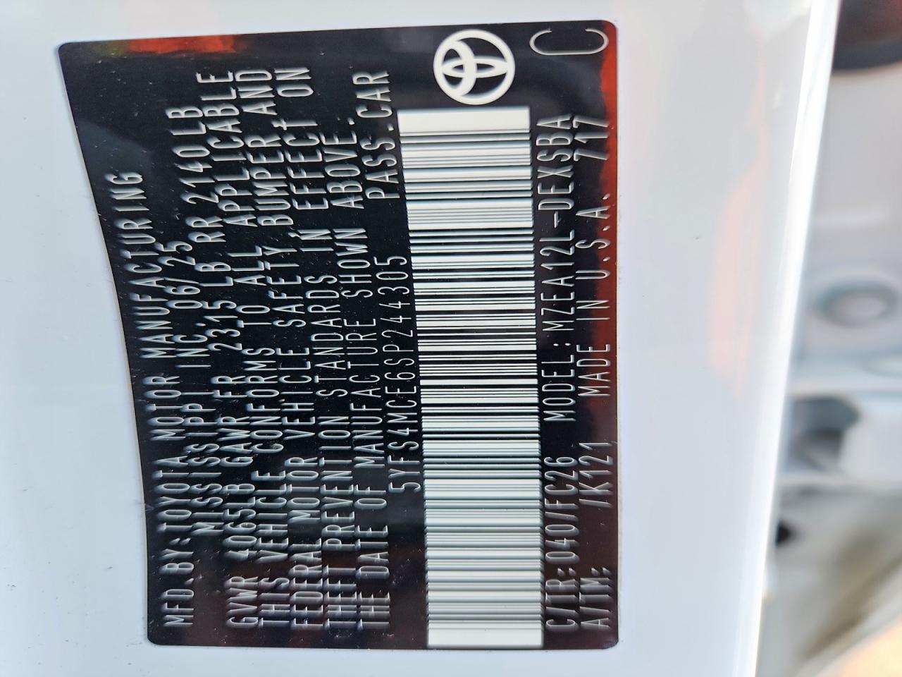 2025 TOYOTA COROLLA SE photo 23