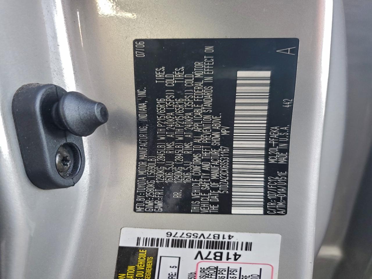 2006 TOYOTA SIENNA CE photo 13