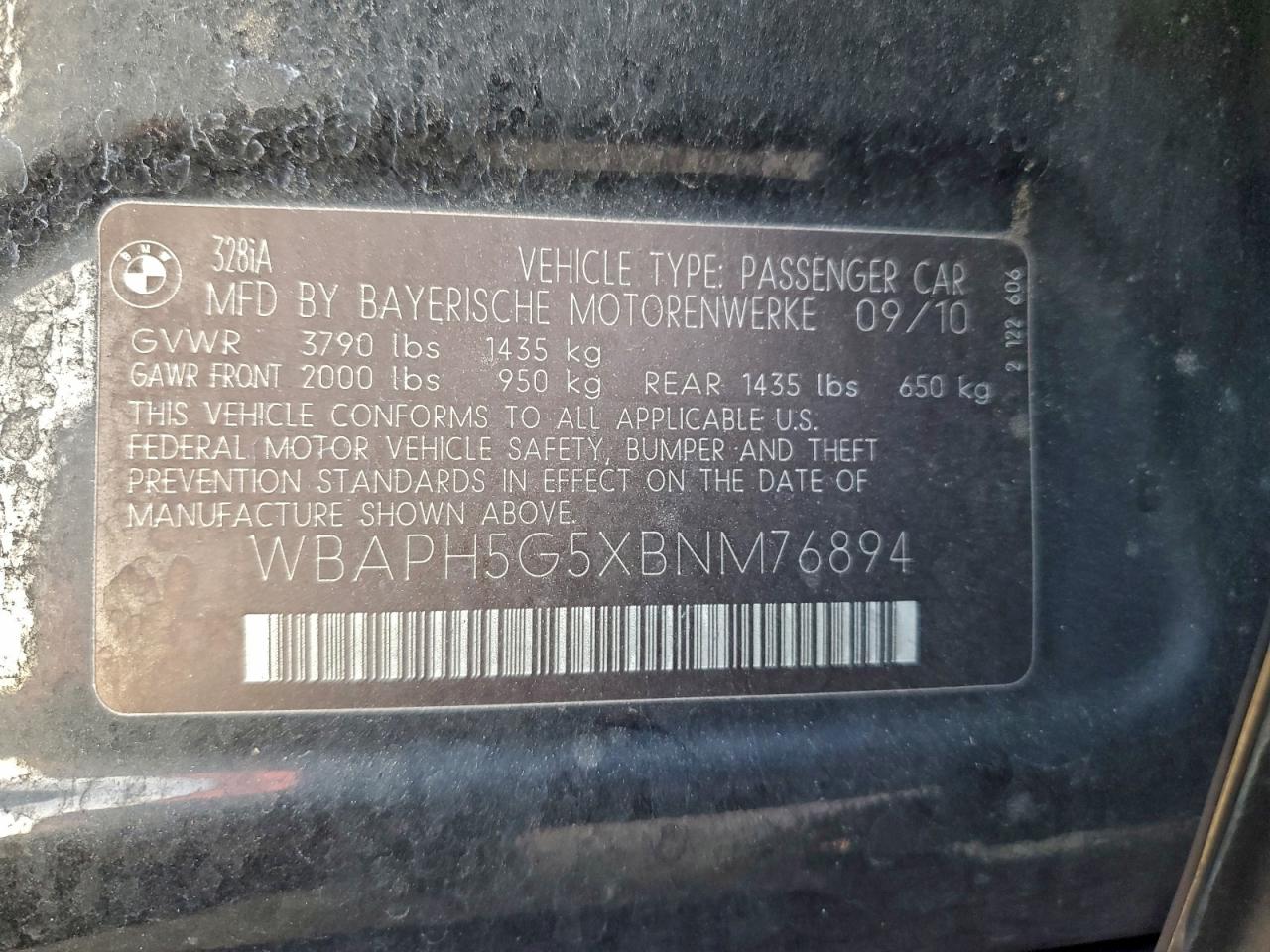 2011 BMW 328 I SULEV photo 12