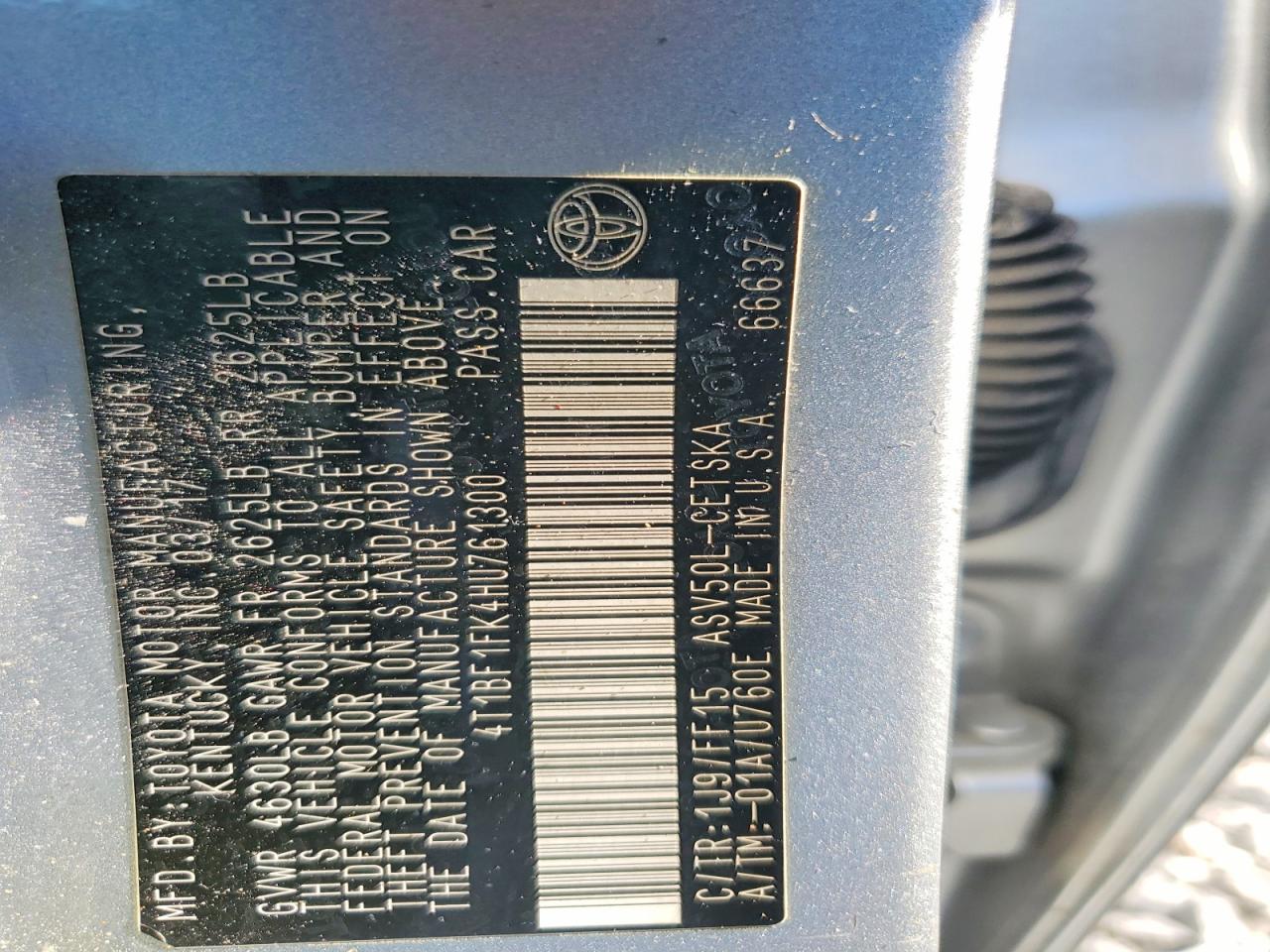 2017 TOYOTA CAMRY LE photo 12