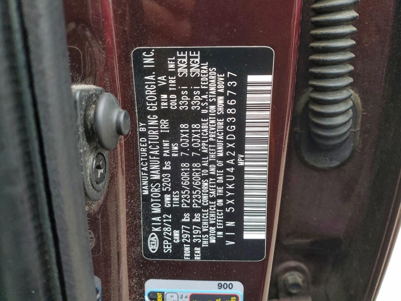 2013 KIA SORENTO EX photo 13