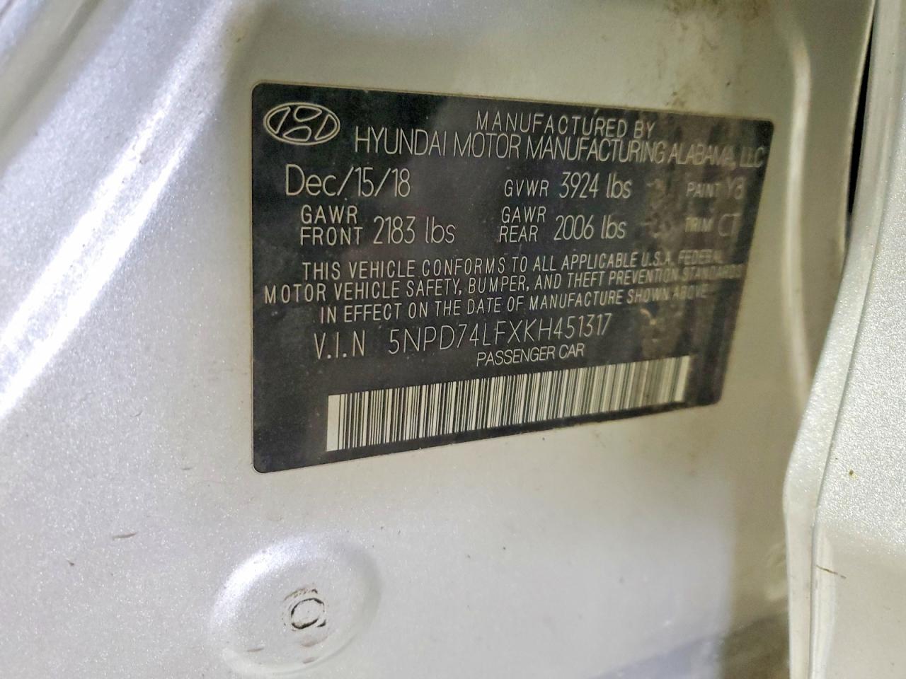 2019 HYUNDAI ELANTRA SE photo 13