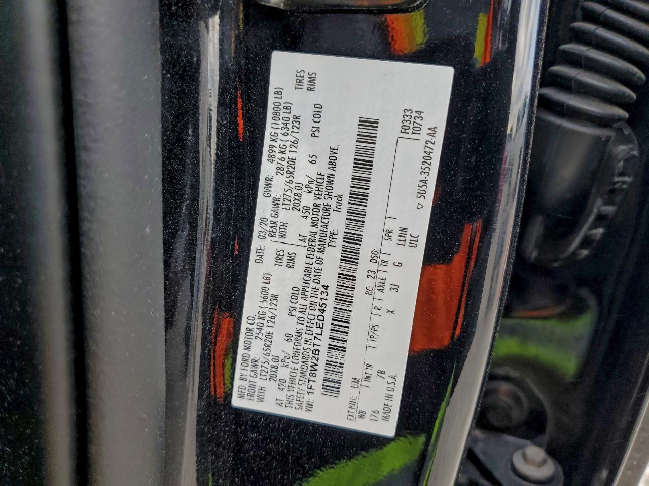 2020 FORD F250 SUPER DUTY photo 12