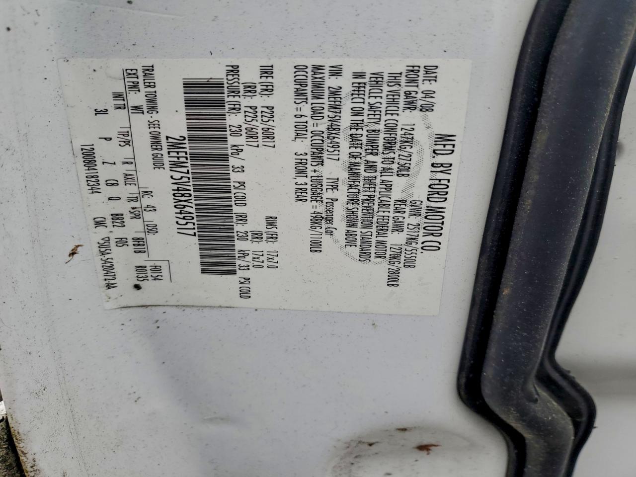 2008 MERCURY GRAND MARQUIS LS photo 12