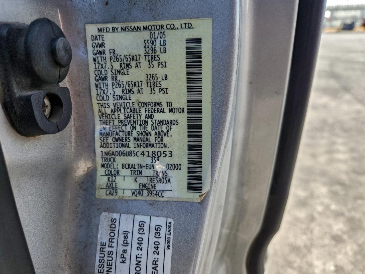 2005 NISSAN FRONTIER KING CAB LE photo 12