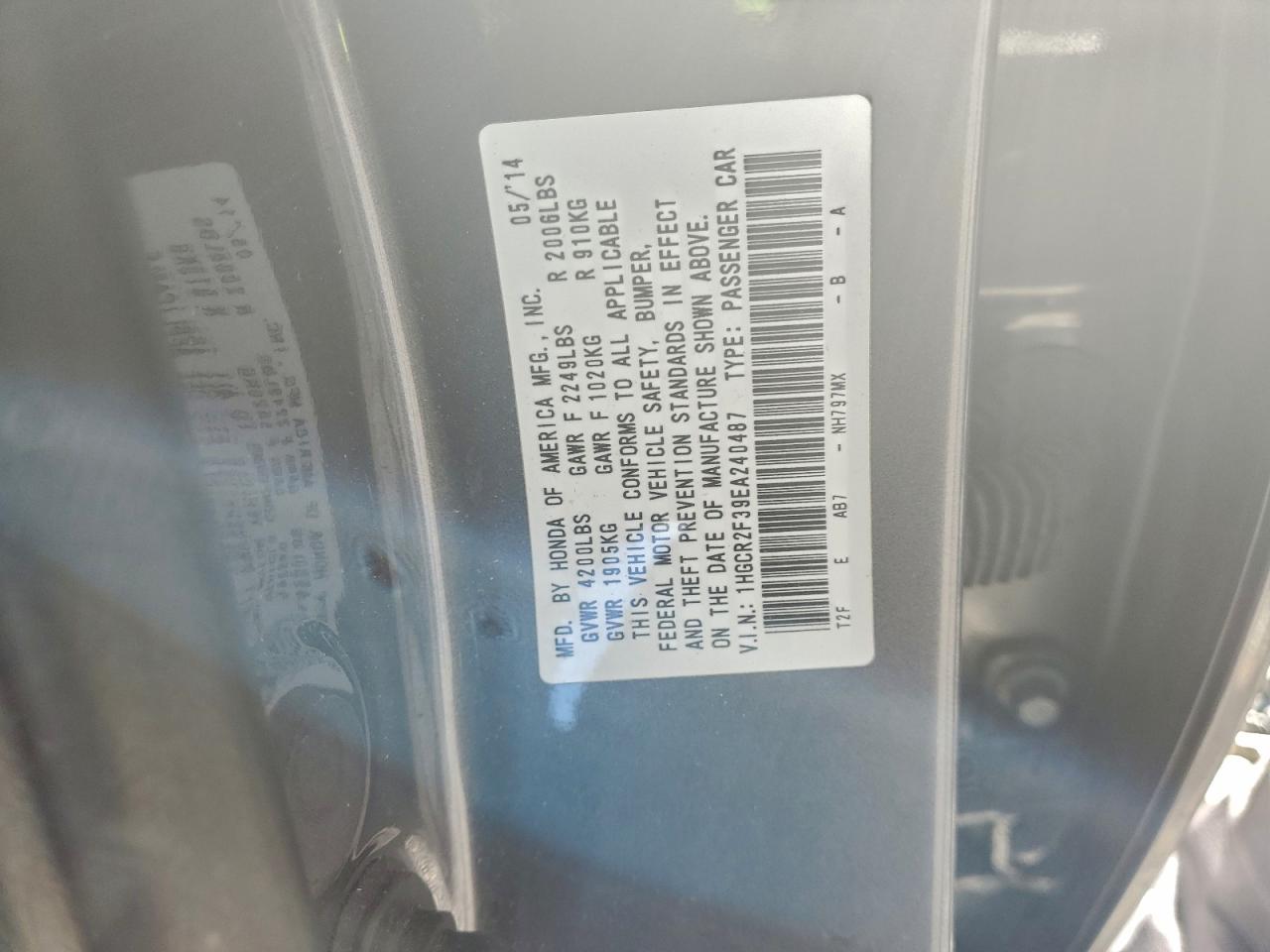 2014 HONDA ACCORD LX photo 34