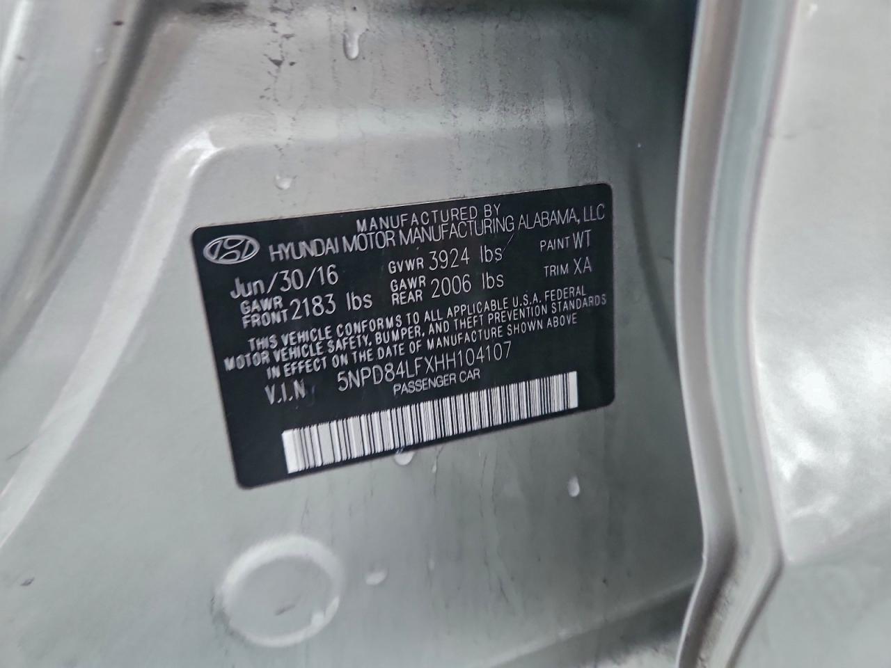 2017 HYUNDAI ELANTRA SE photo 12