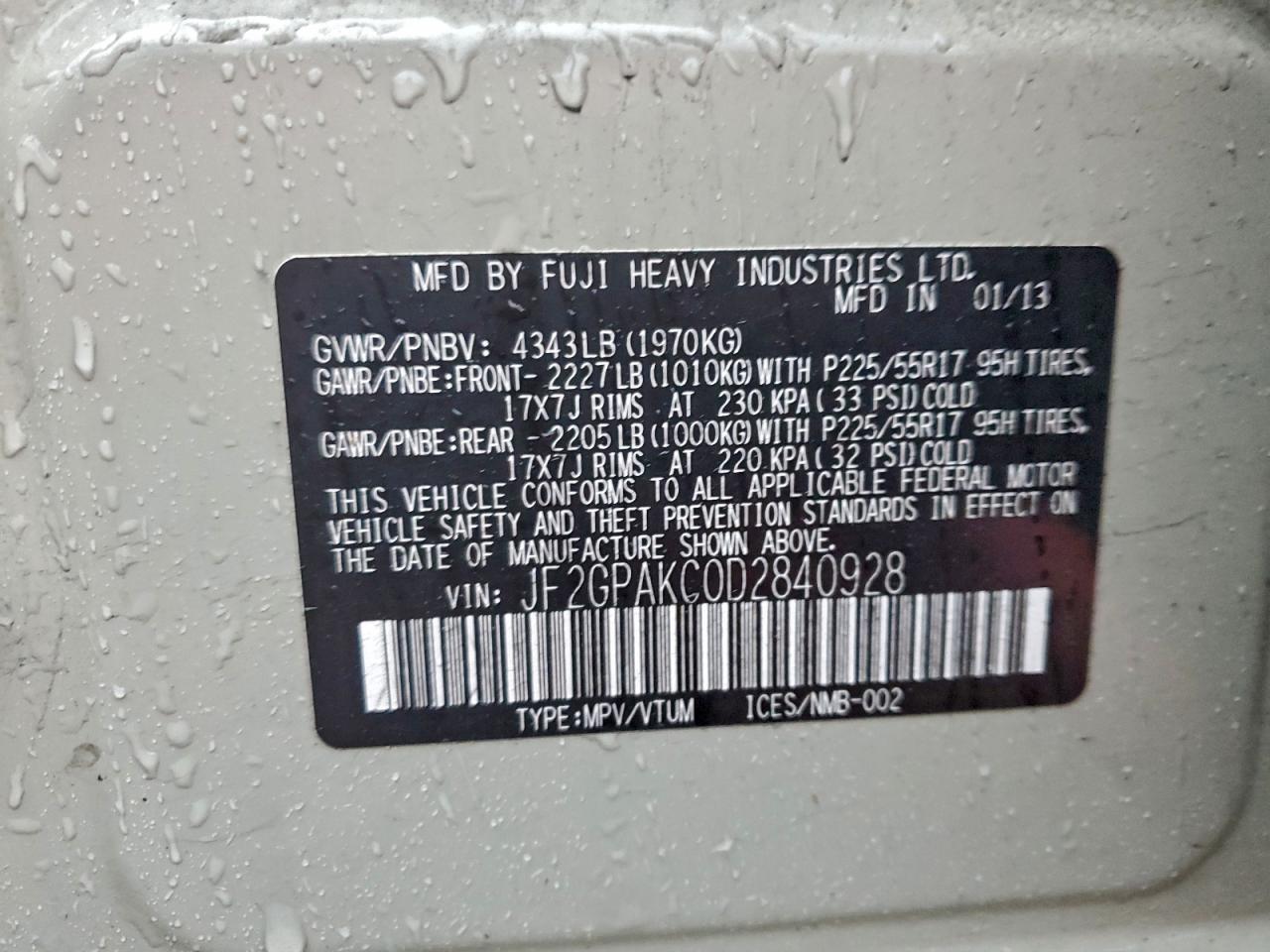 2013 SUBARU XV CROSSTREK 2.0 LIMITED photo 13
