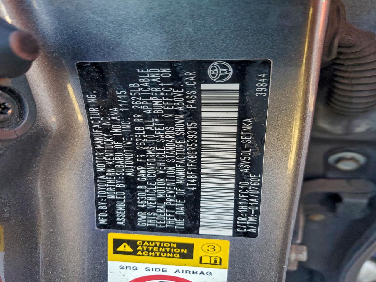 2016 TOYOTA CAMRY LE photo 23