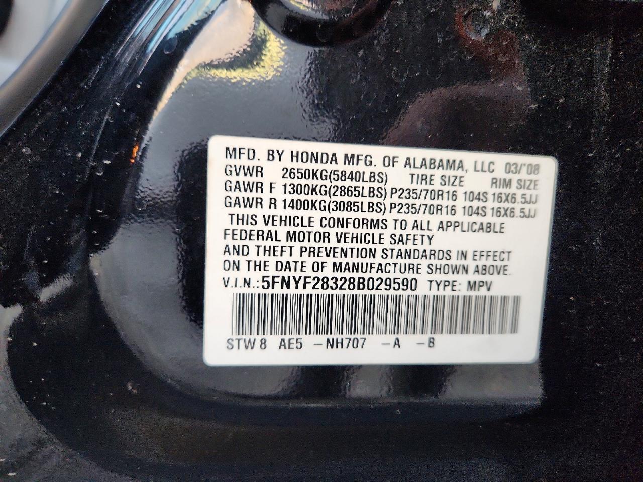 2008 HONDA PILOT SE photo 14