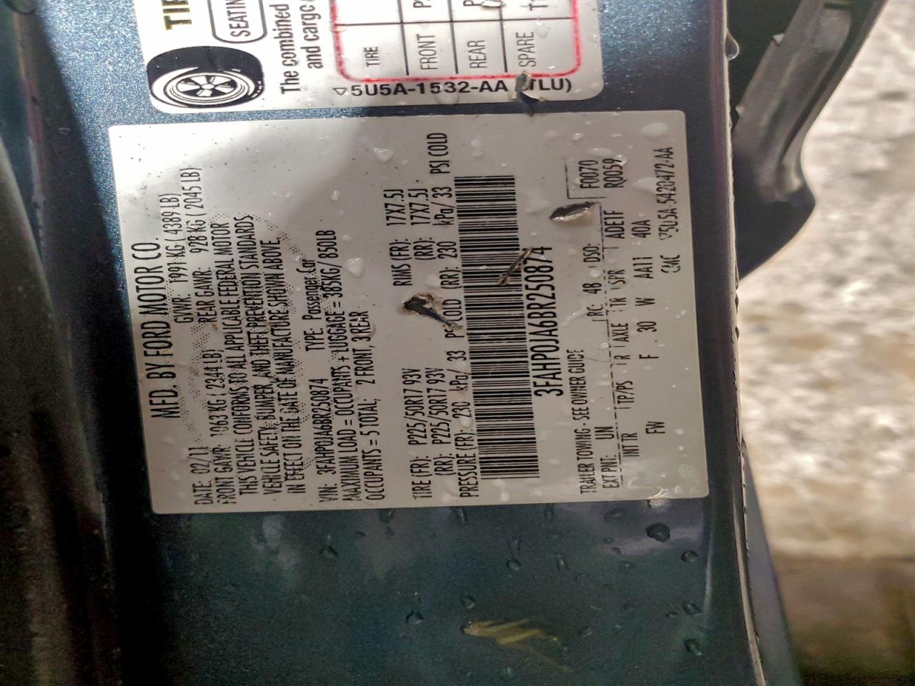 2011 FORD FUSION SEL photo 23