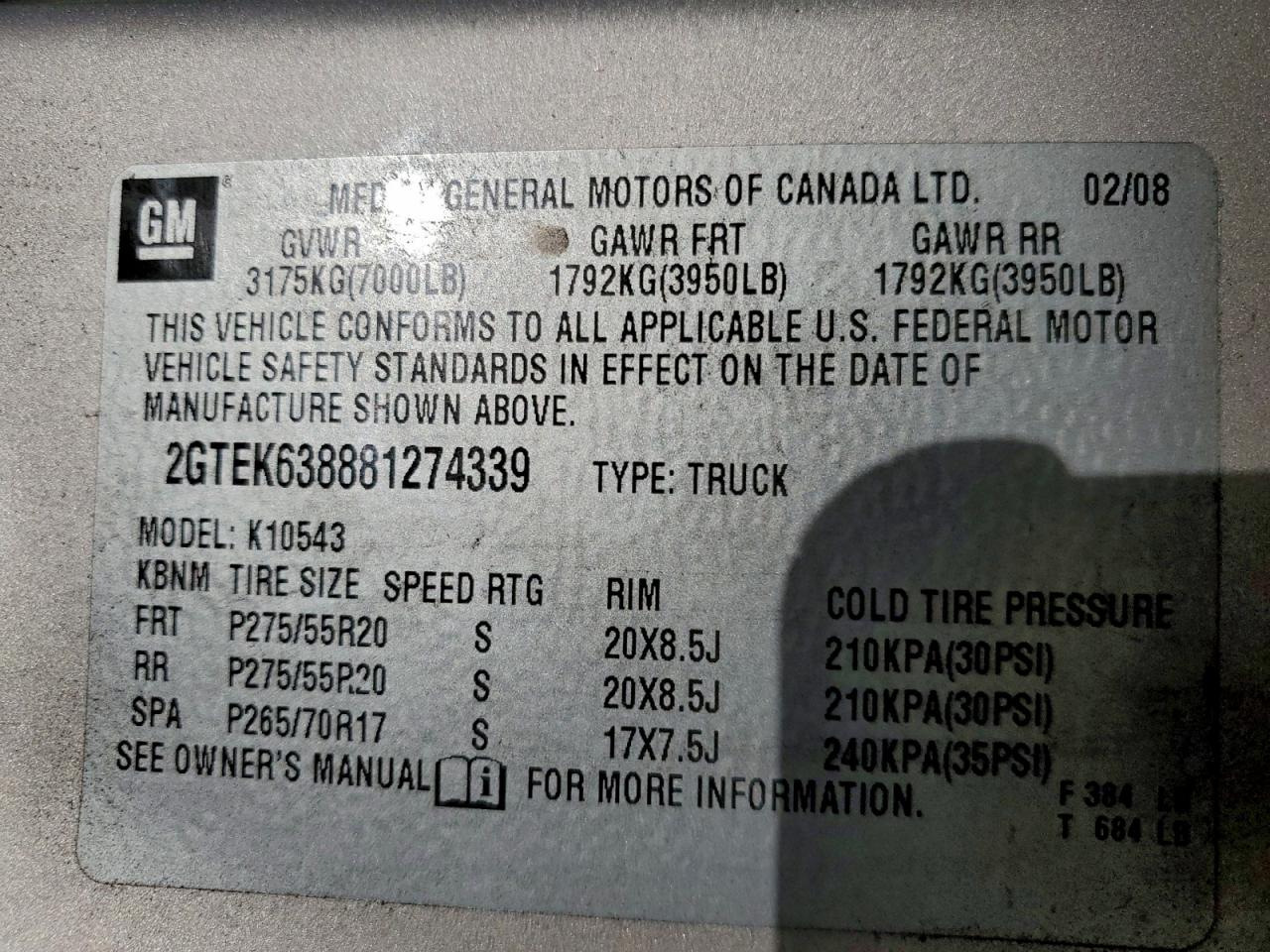 2008 GMC NEW SIERRA K1500 DENALI photo 12