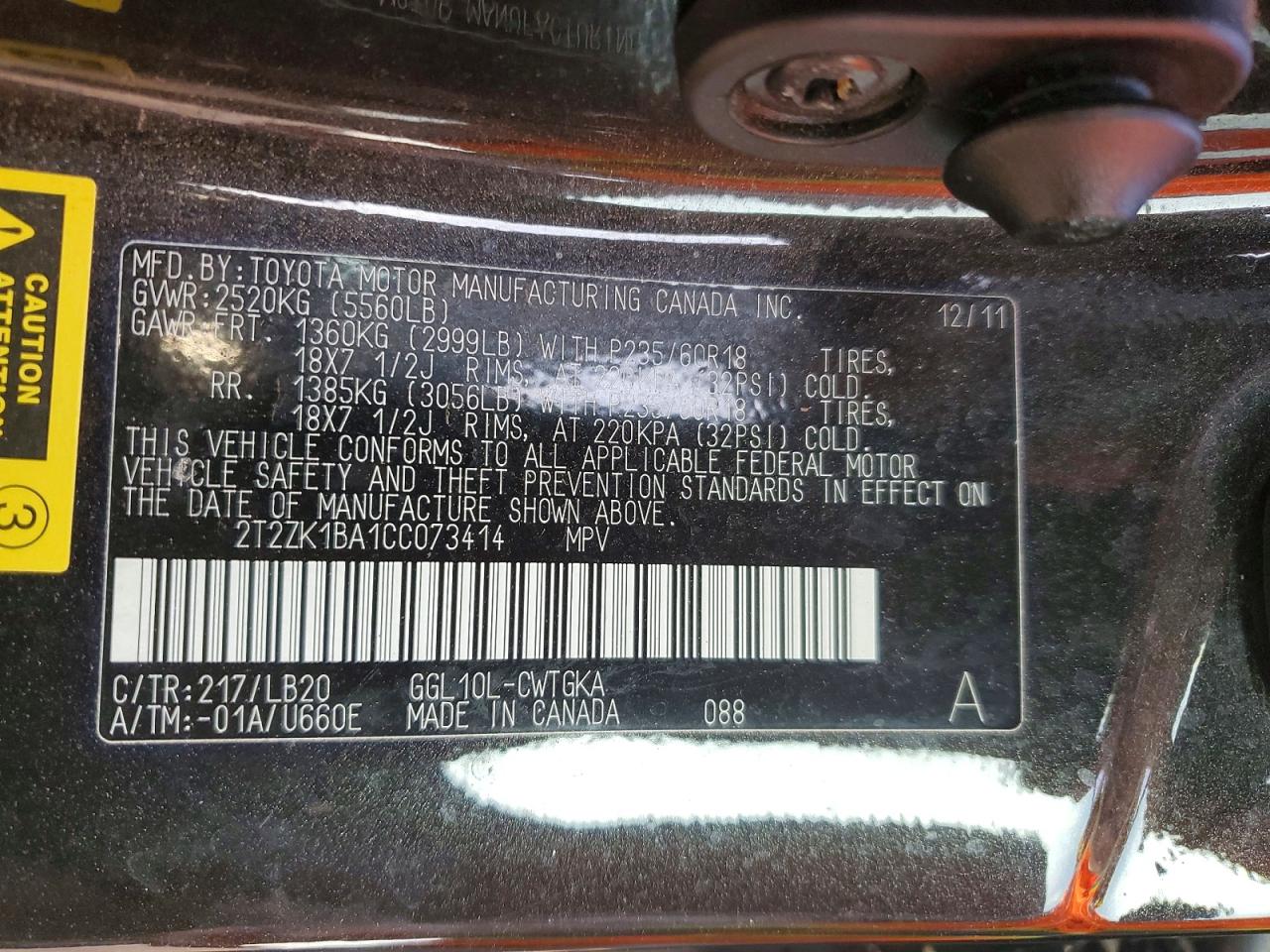 2012 LEXUS RX 350 photo 37