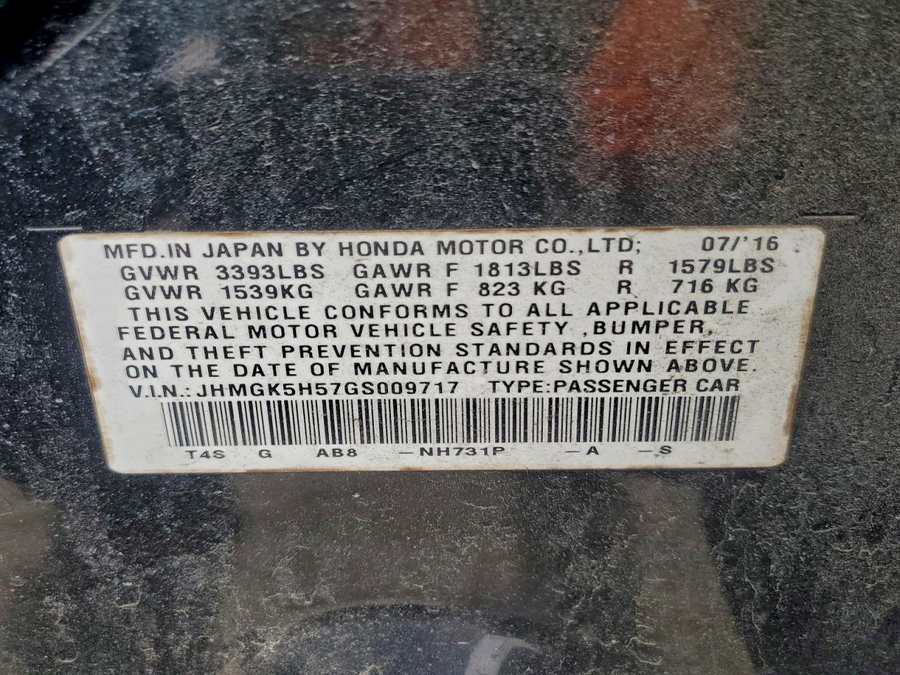 2016 HONDA FIT LX photo 13
