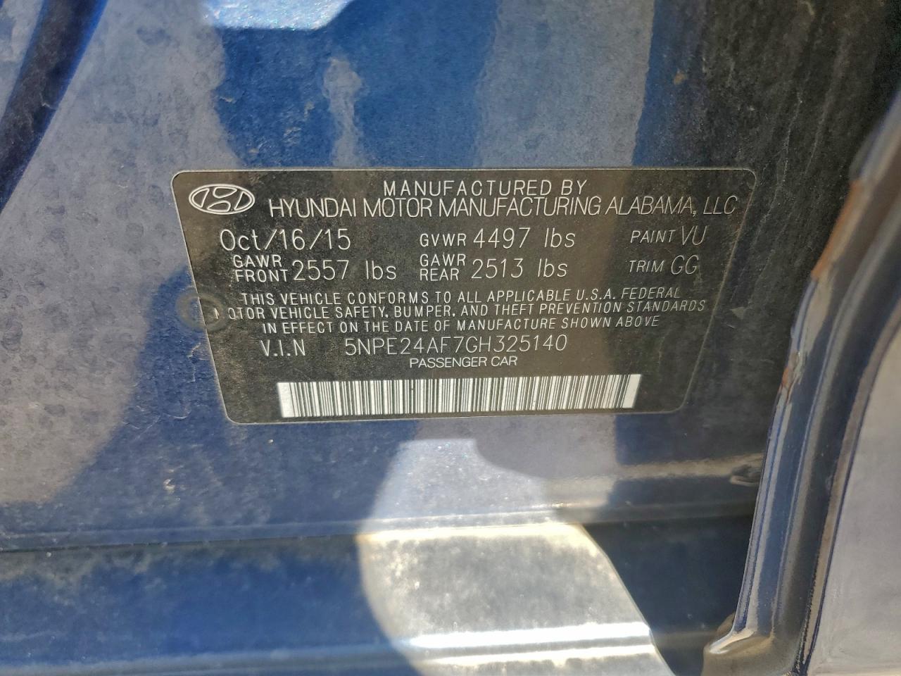 2016 HYUNDAI SONATA SE photo 23