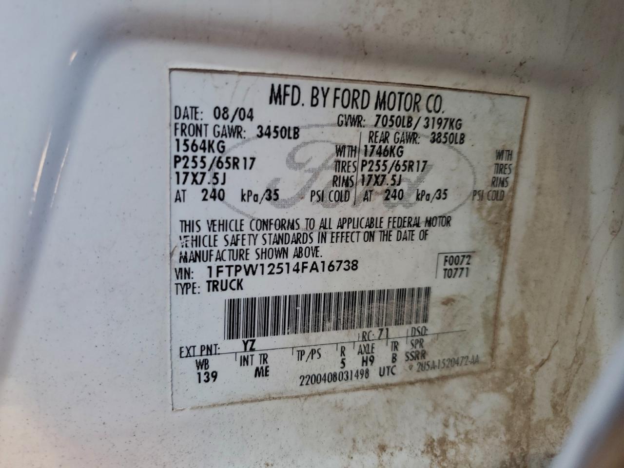 2004 FORD F150 SUPERCREW photo 12