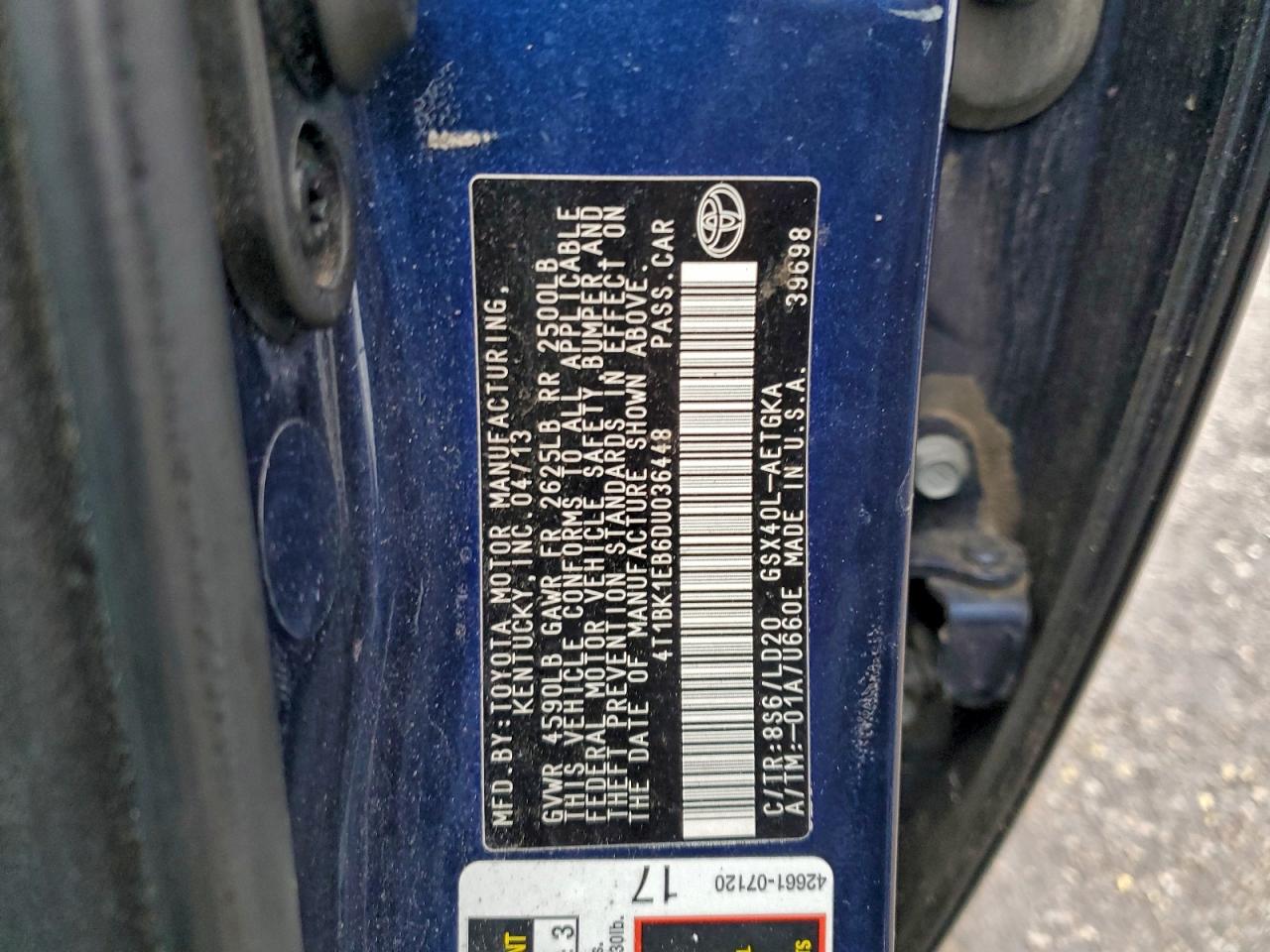2013 TOYOTA AVALON BASE photo 23