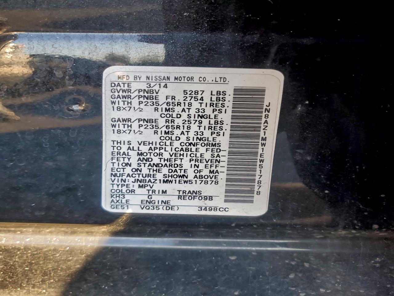 2014 NISSAN MURANO S photo 34