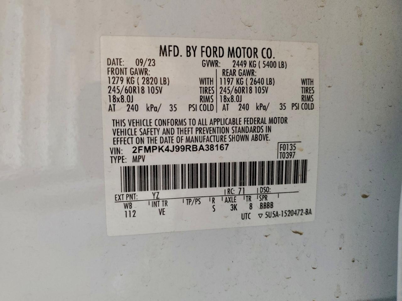 2024 FORD EDGE SEL photo 14