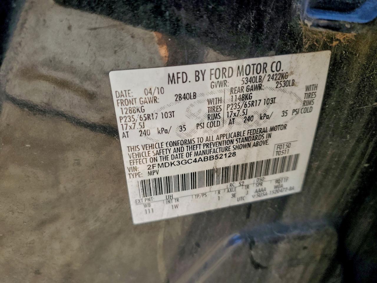 2010 FORD EDGE SE photo 13
