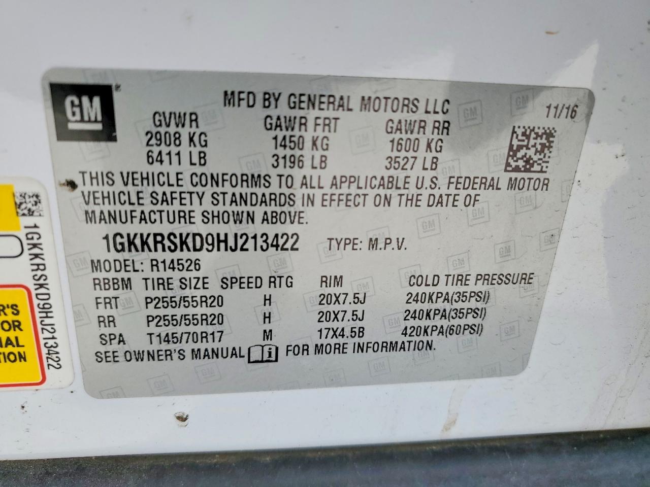 2017 GMC ACADIA LIMITED SLT-2 photo 13