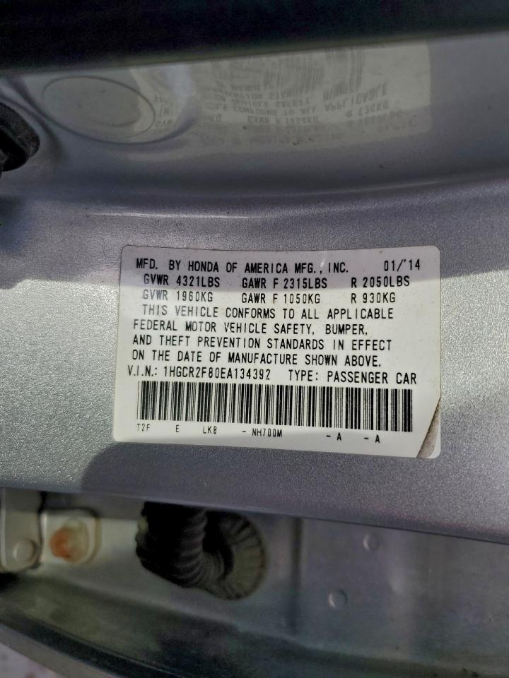 2014 HONDA ACCORD EXL photo 12