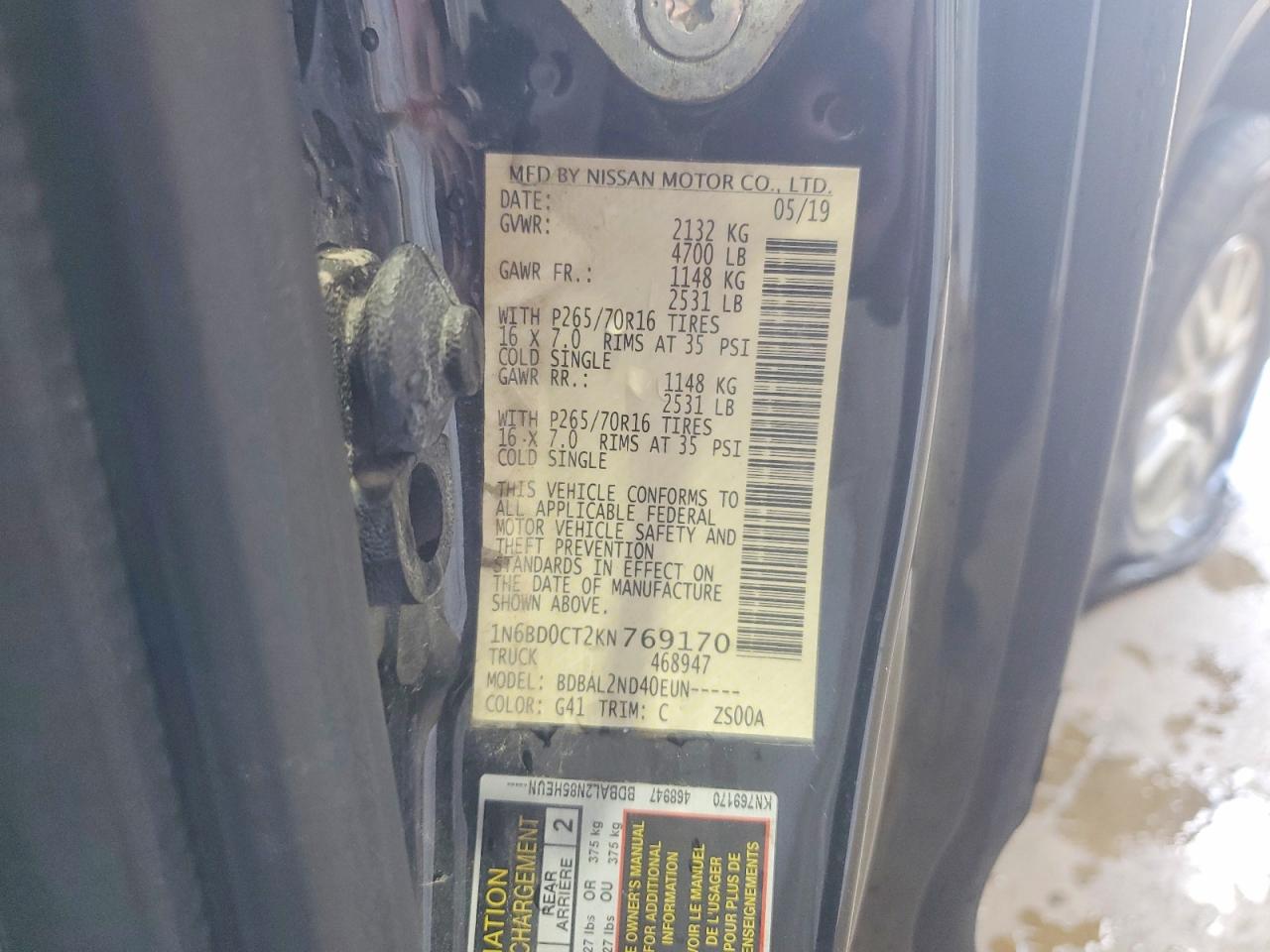 2019 NISSAN FRONTIER S photo 12