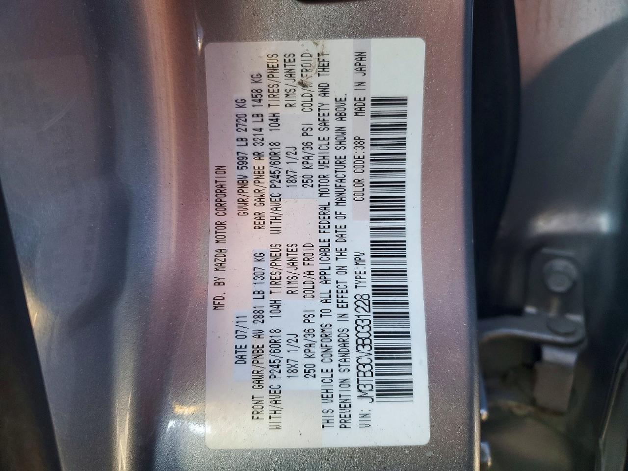 2011 MAZDA CX-9 photo 13