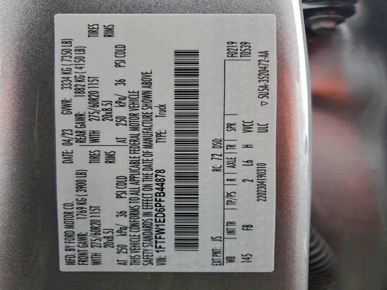 2023 FORD F150 SUPERCREW photo 12