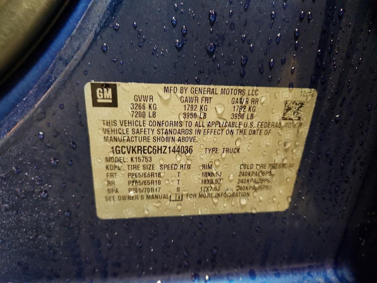 2017 CHEVROLET SILVERADO K1500 LT photo 13