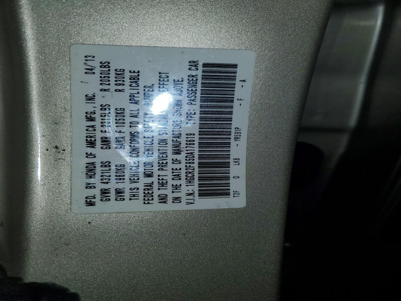 2013 HONDA ACCORD EXL photo 23